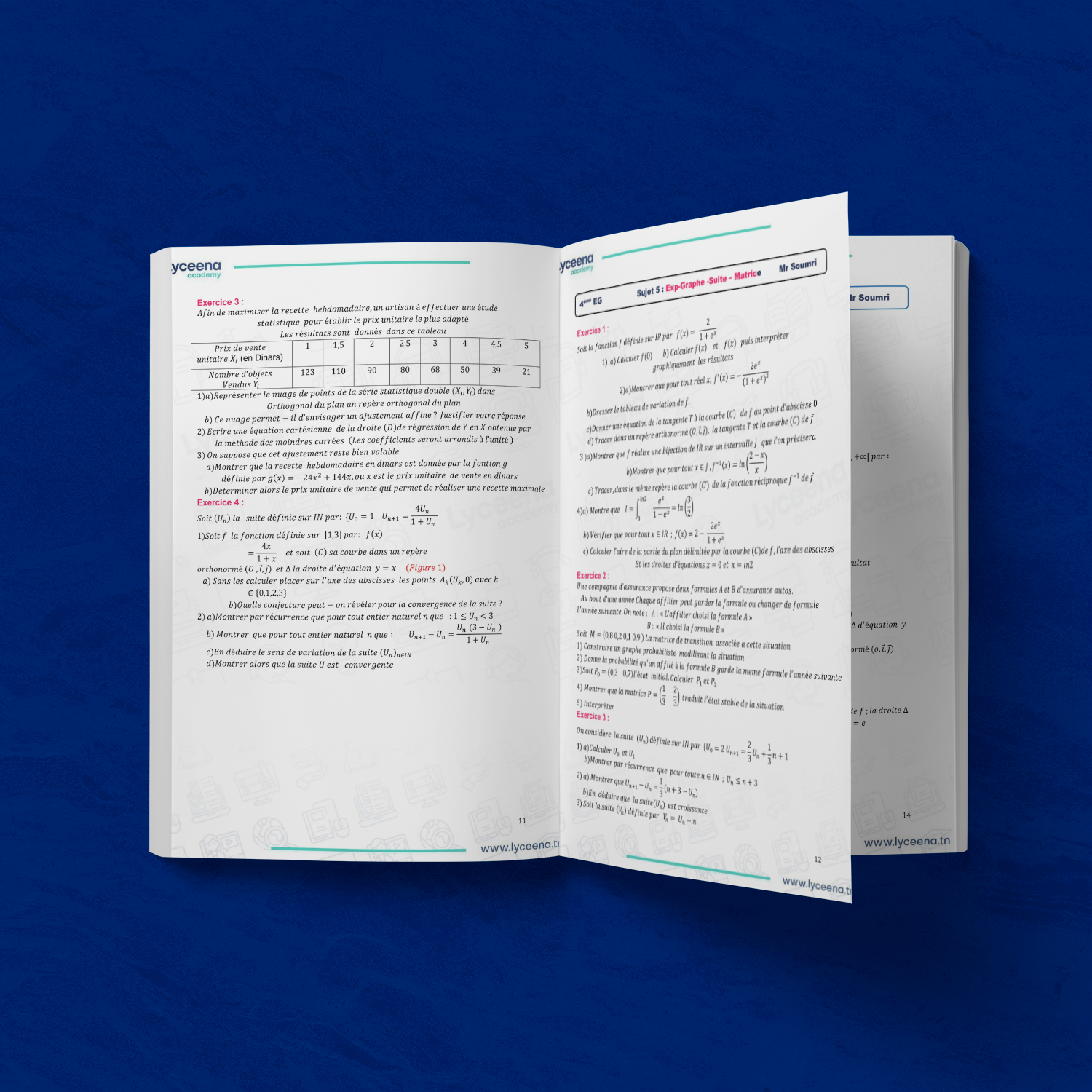 كتاب الرياضيات ( مراجعة ) - بكالوريا شعبة الإقتصاد و التصرف